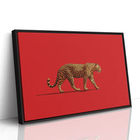 Leopard in Crimson Silence