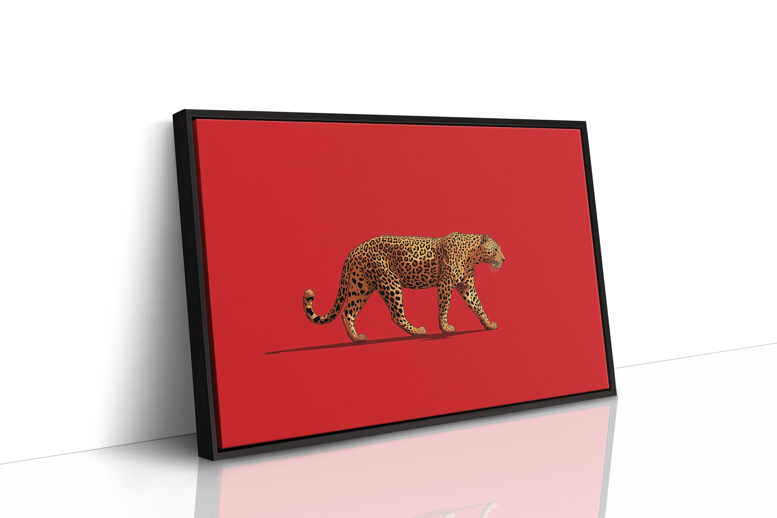 Leopard in Crimson Silence