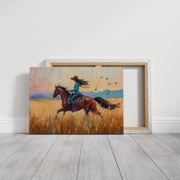 Cowgirl Ride at Sunset Plains