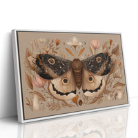 Botanical Moth Among Literary Treasures