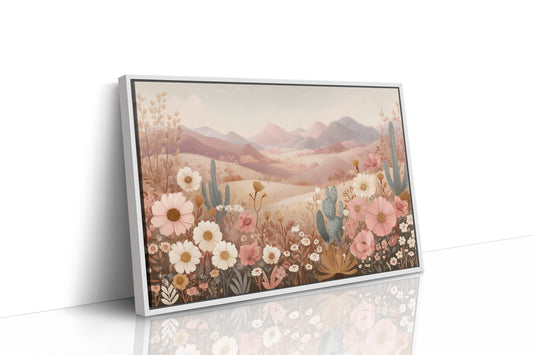 Desert Blooms Dance Among Mountains