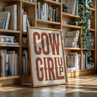 Cowgirl Up Western Typography Print