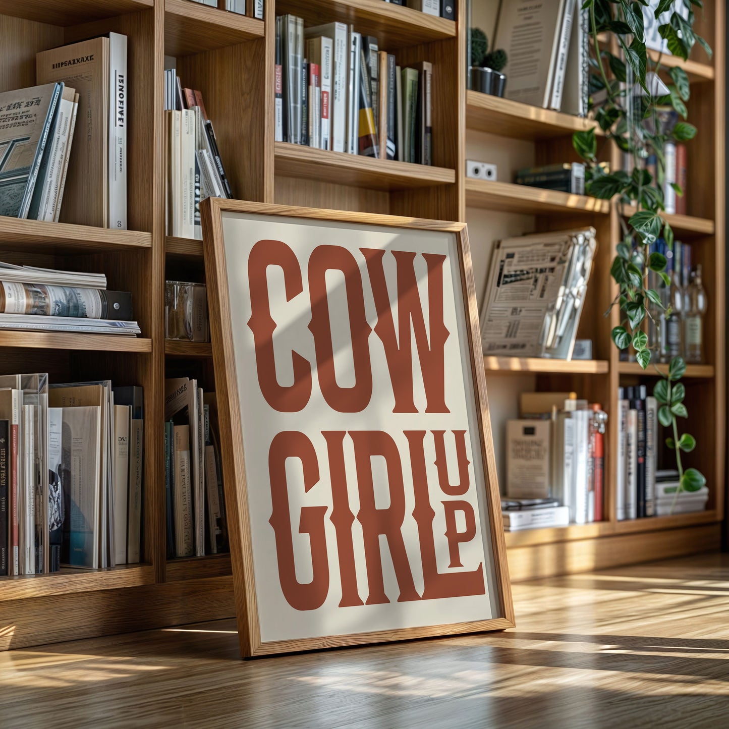 Cowgirl Up Western Typography Print