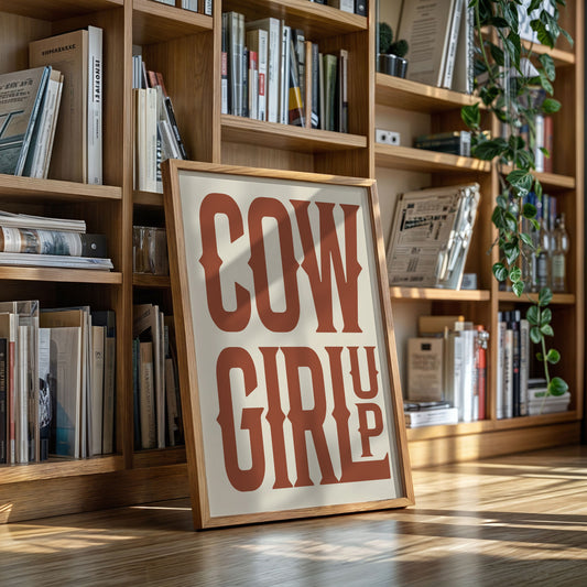 Cowgirl Up Western Typography Print
