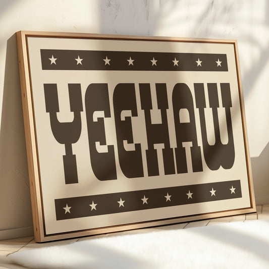 Bold Yeehaw Western Star Print