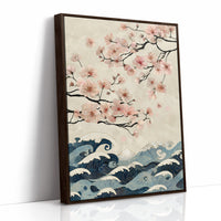 Ocean Waves Meet Cherry Blossoms