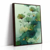 Jade Petals Dance In Watercolor