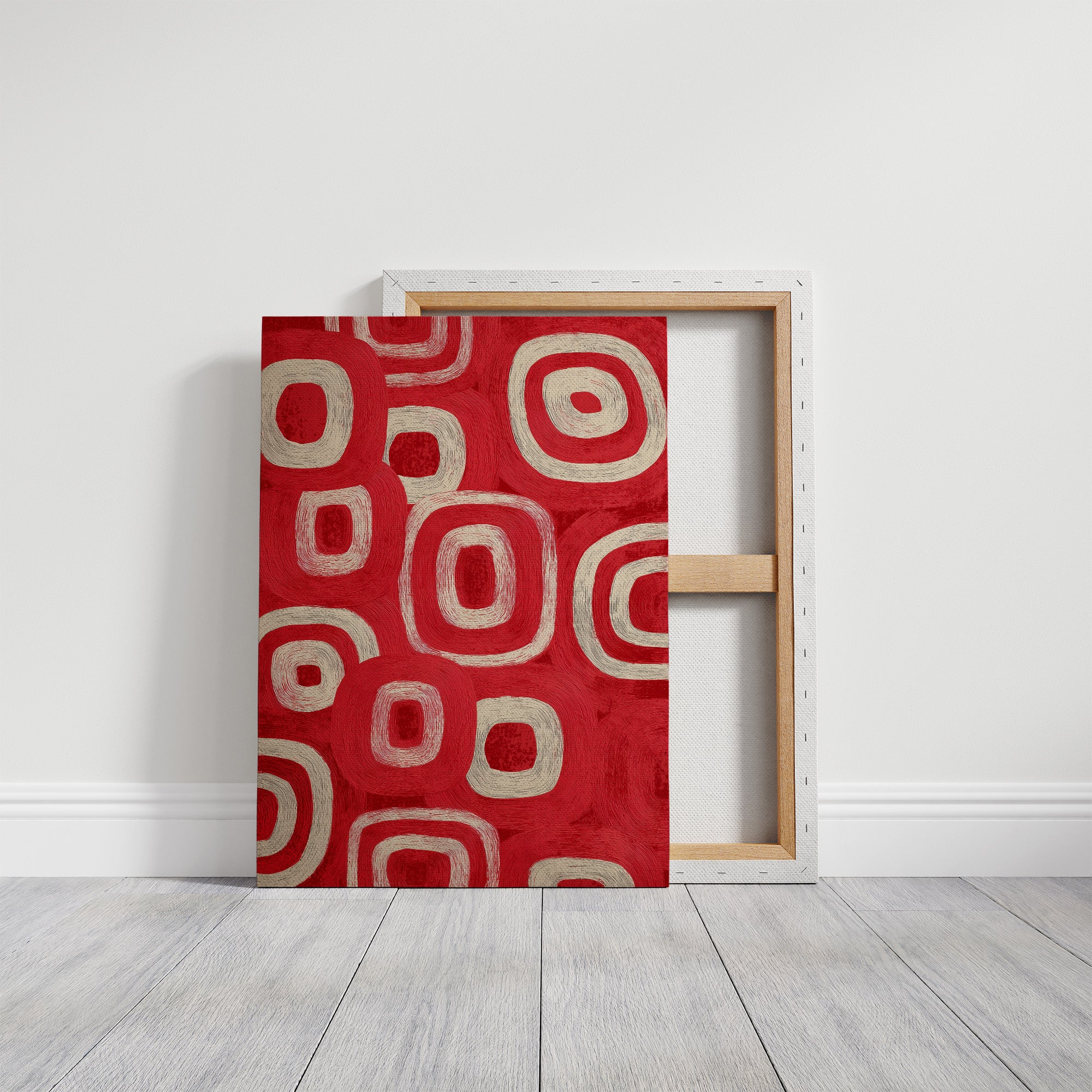 Concentric Rhythm in Red