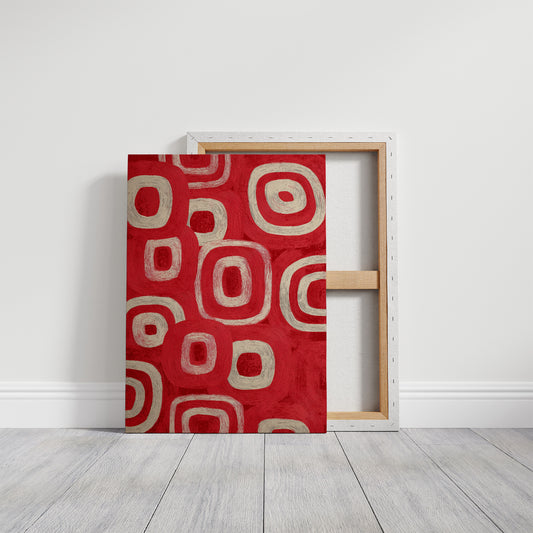 Concentric Rhythm in Red