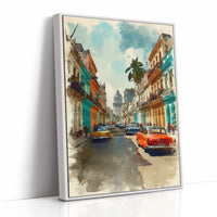 Vintage Havana Street in Sunlight