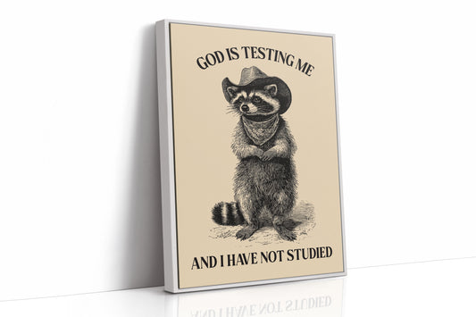 God Is Testing Me Raccoon