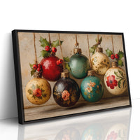 Holly Berries and Painted Baubles