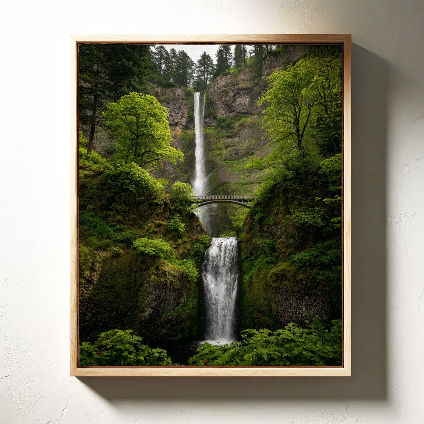 Majestic Waterfall Amidst Lush Greenery