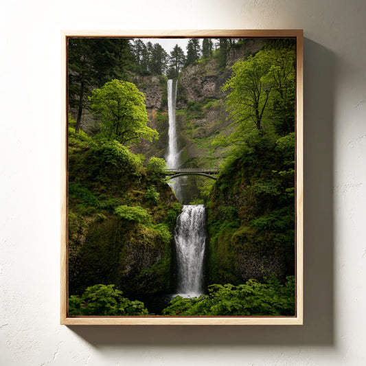 Majestic Waterfall Amidst Lush Greenery