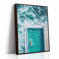 Ocean Pool Meets Morning Swimmer