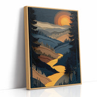 Golden River At Dusk