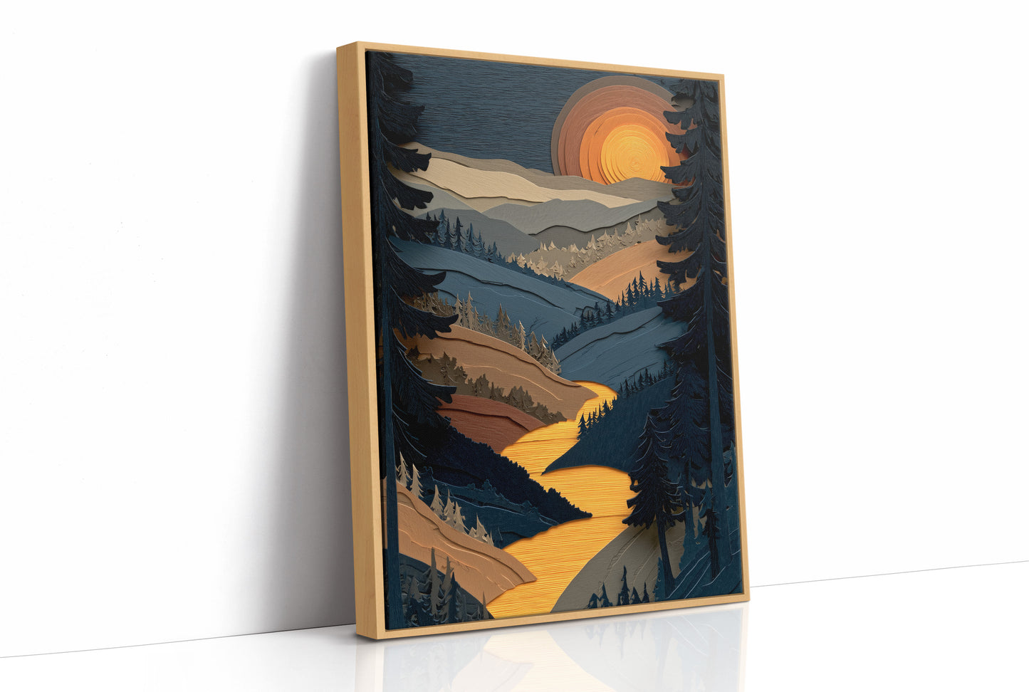 Golden River At Dusk