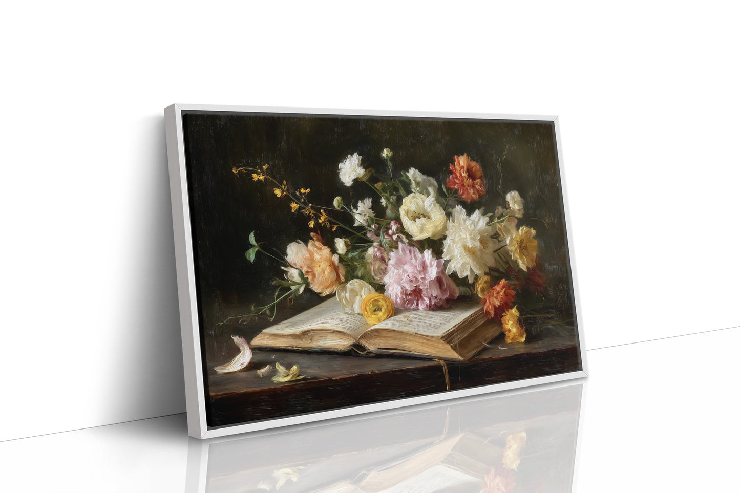 Blooms Rest On Literary Pages