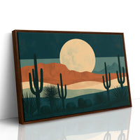 Full Moonrise Over Cactus Ridge