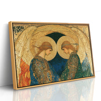 Twin Angels Beneath Golden Wings