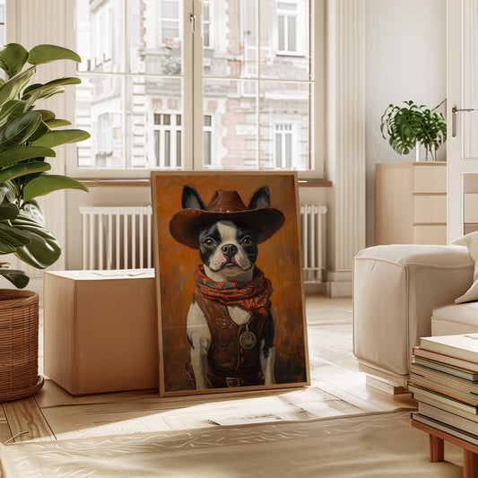 Boston Terrier Cowboy Deputy