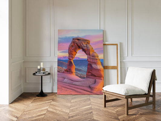 Delicate Arch at Dusk in Painted Sky