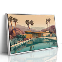 Desert Palms Mirror Modern Serenity