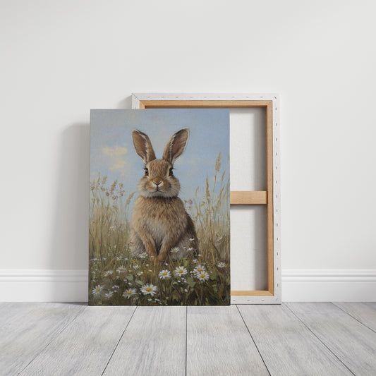 Charming Rabbit Portrait Canvas - Whimsical Animal Art - Gallery Canvas image 11