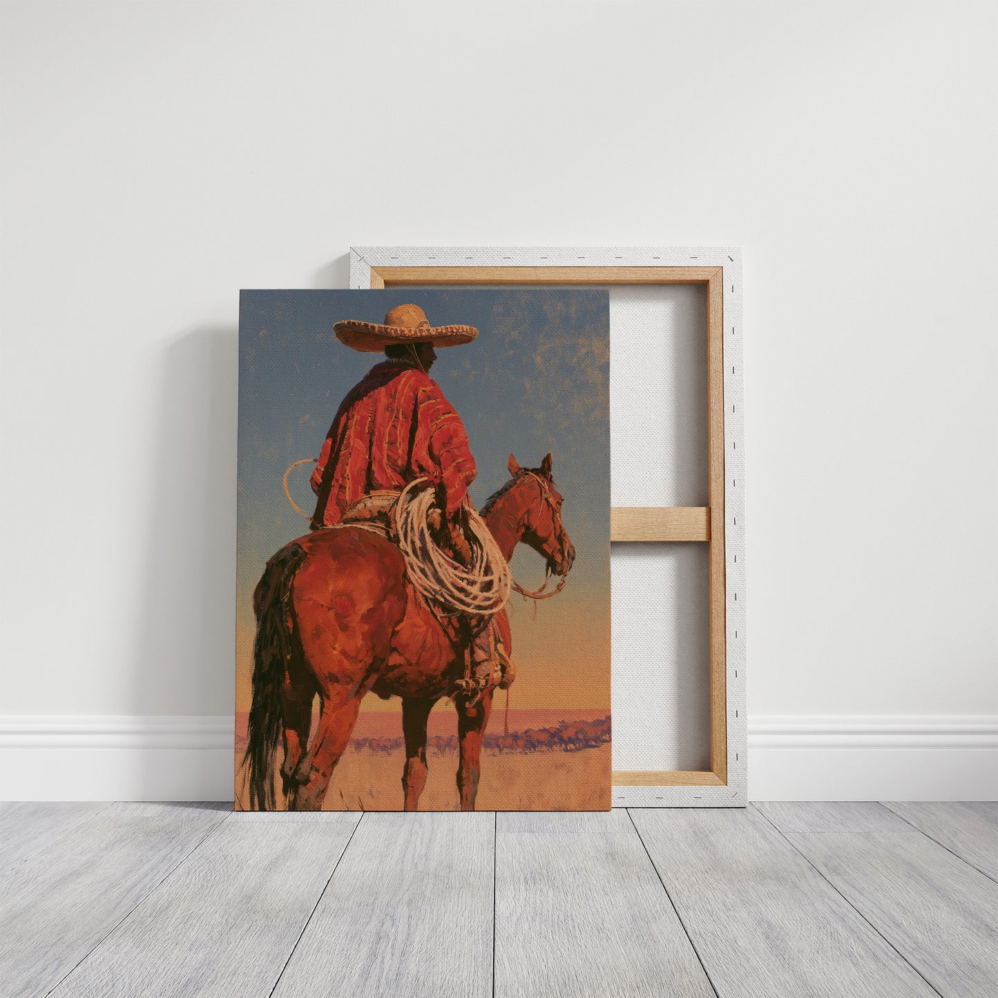 Vaquero on Chestnut Horse