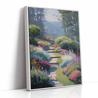 Steps Rise Through Blooming Hillside