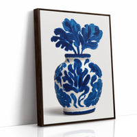 Cobalt Petals Dance In White