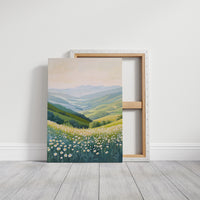 Tranquil Meadow Landscape Art Print - Pastel Scenic Decor - Gallery Canvas image 11