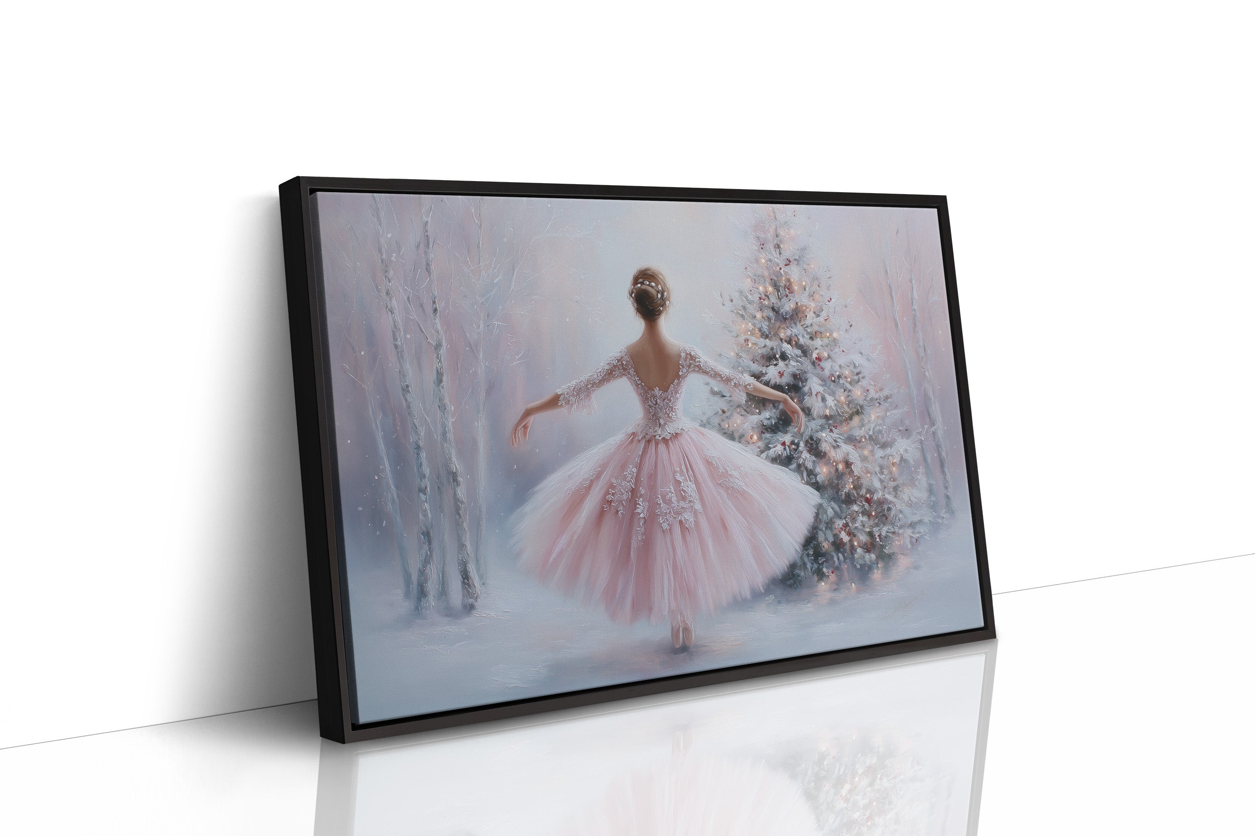 Winter Ballet Beneath Frosted Pines