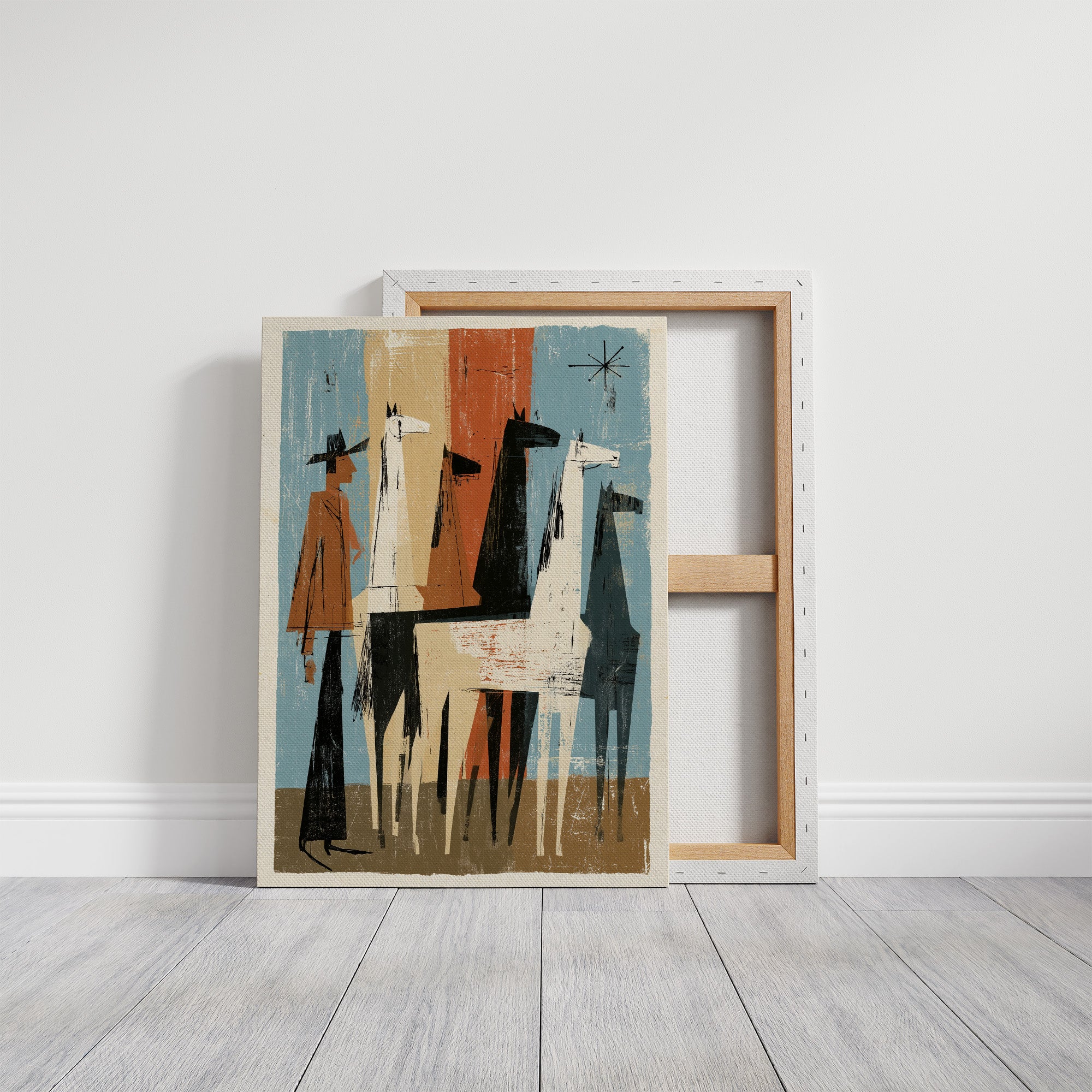 Herd Watcher Mid-Century Print