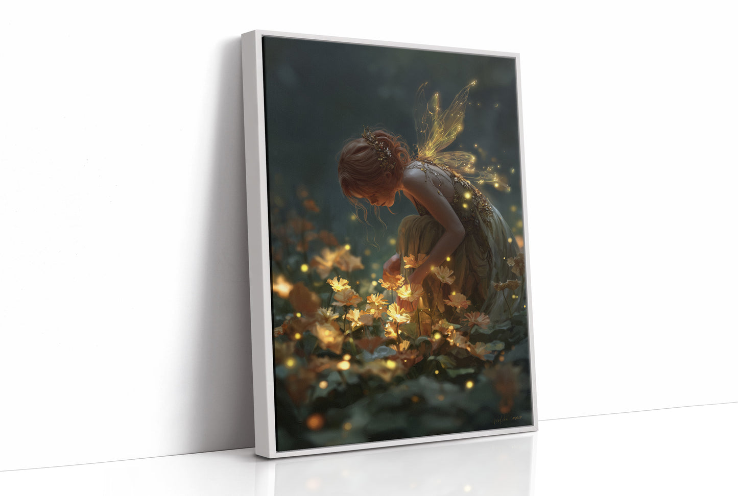 Glowing Petals Under Fairy Touch