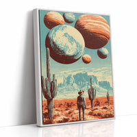 Cowboy Under a Sky of Alien Moons