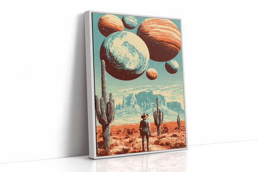 Cowboy Under a Sky of Alien Moons