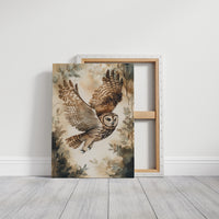 Majestic Owl Watercolor Print - Nature Wildlife Art - Gallery Canvas image 15