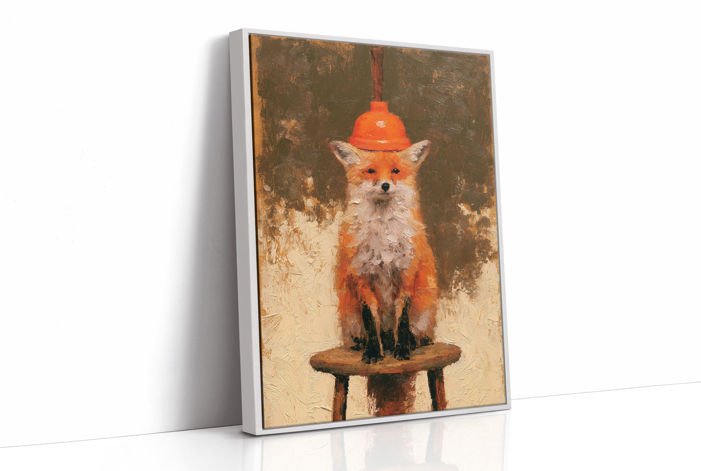 Fox With A Plunger Hat