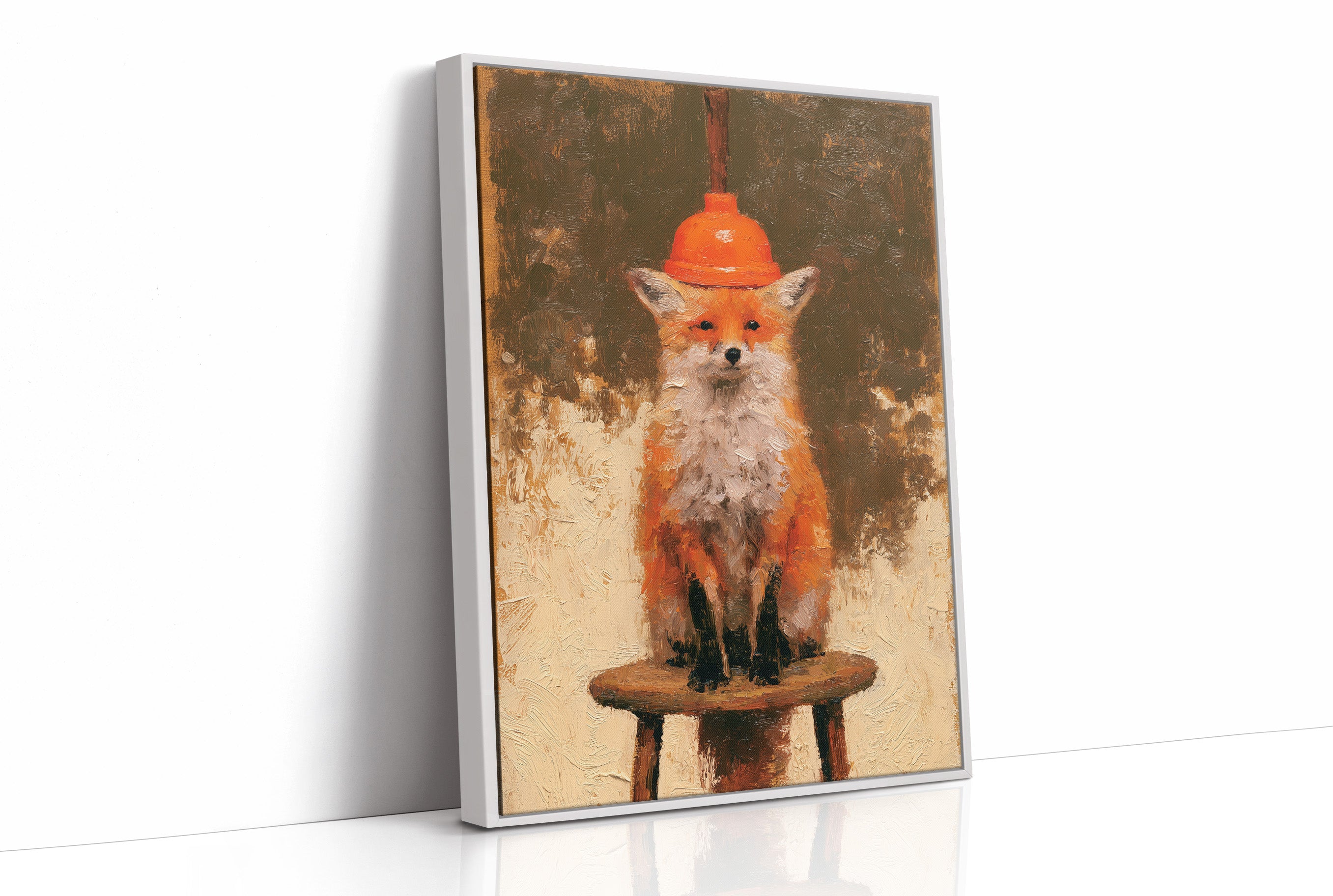 Fox With A Plunger Hat