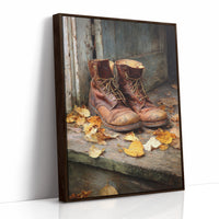 Autumn Leaves Meet Weathered Leather
