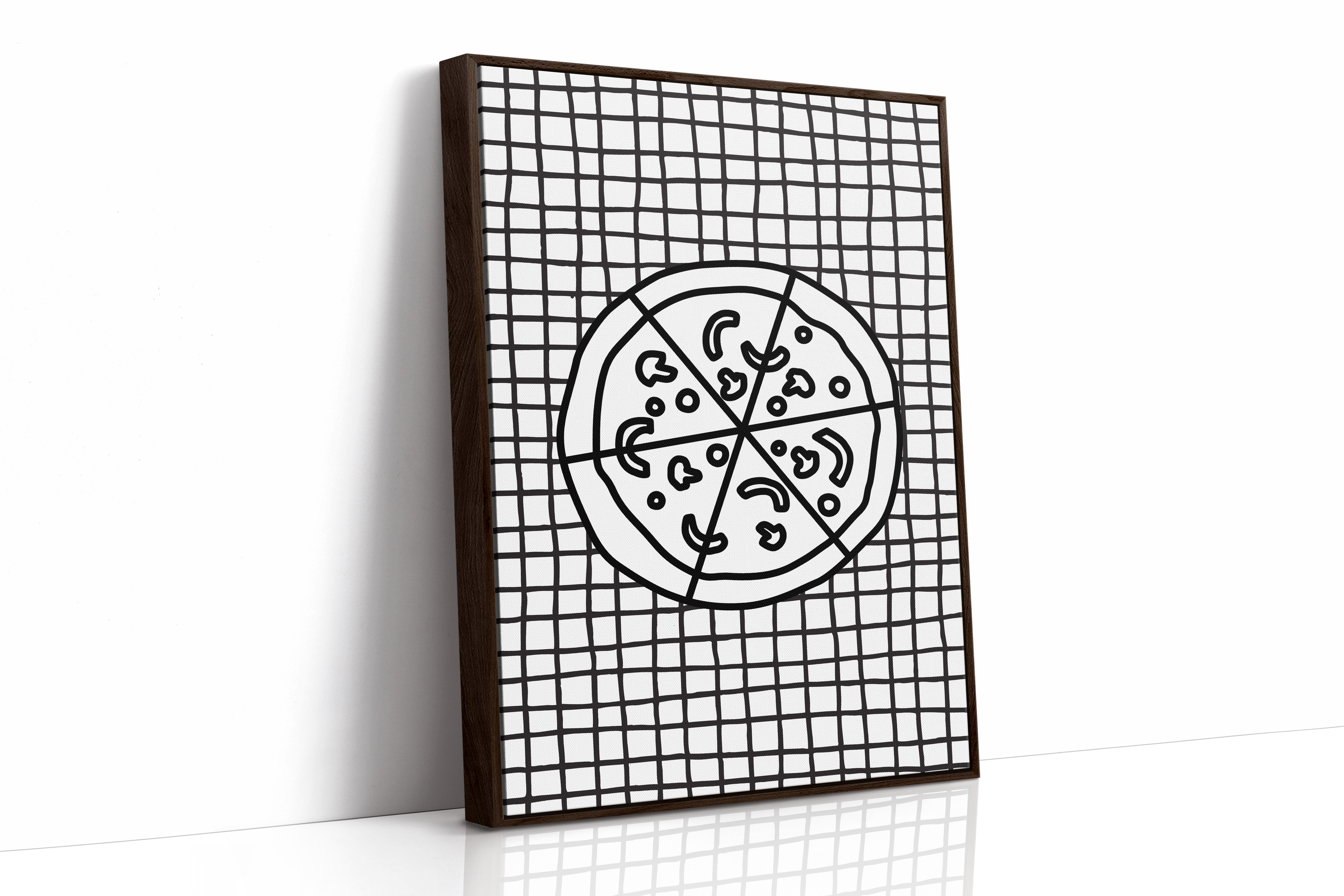 Pizza Stories On Checkered Cloth