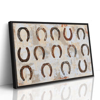 Fourteen Rusted Horseshoes