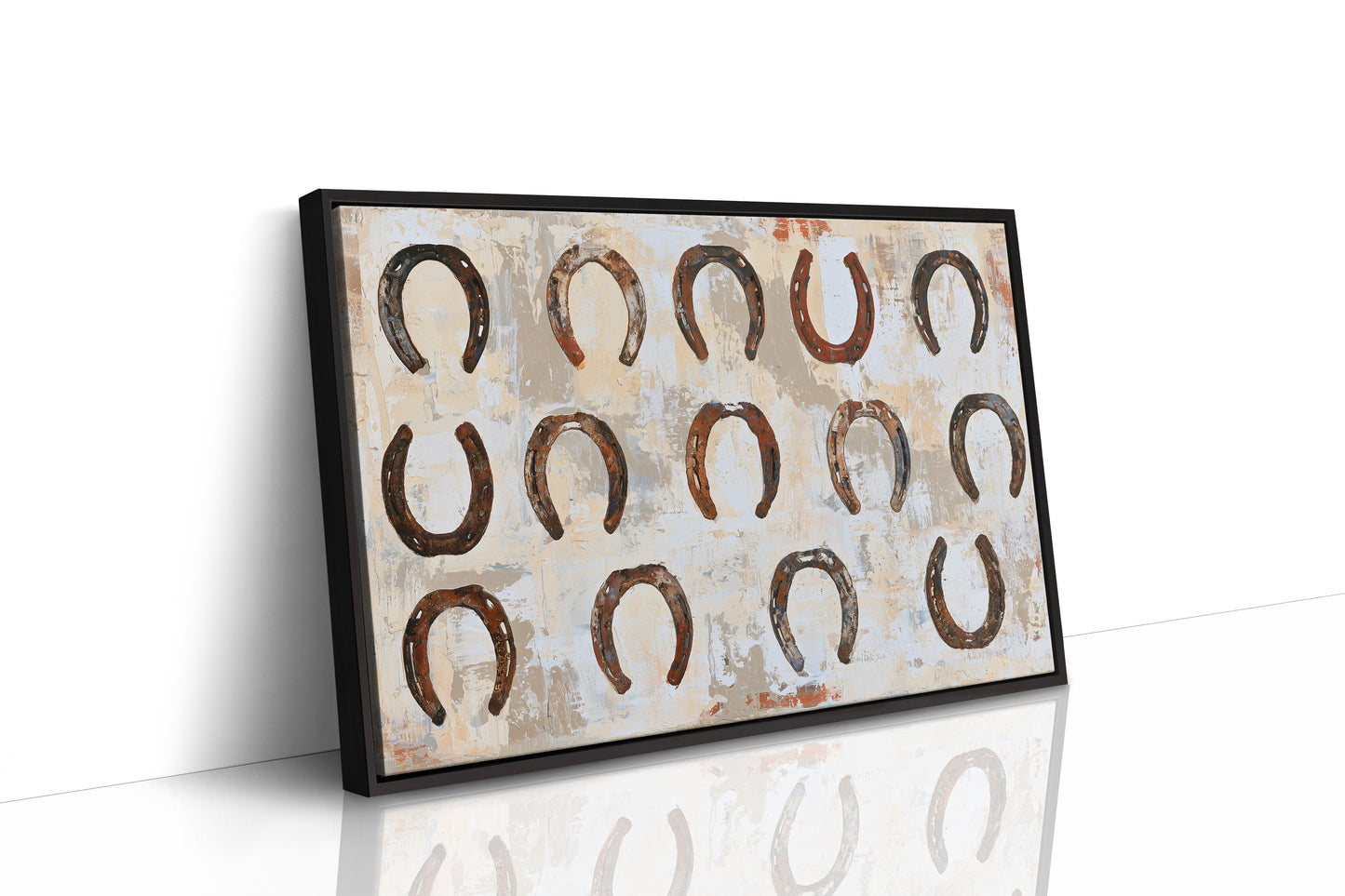 Fourteen Rusted Horseshoes