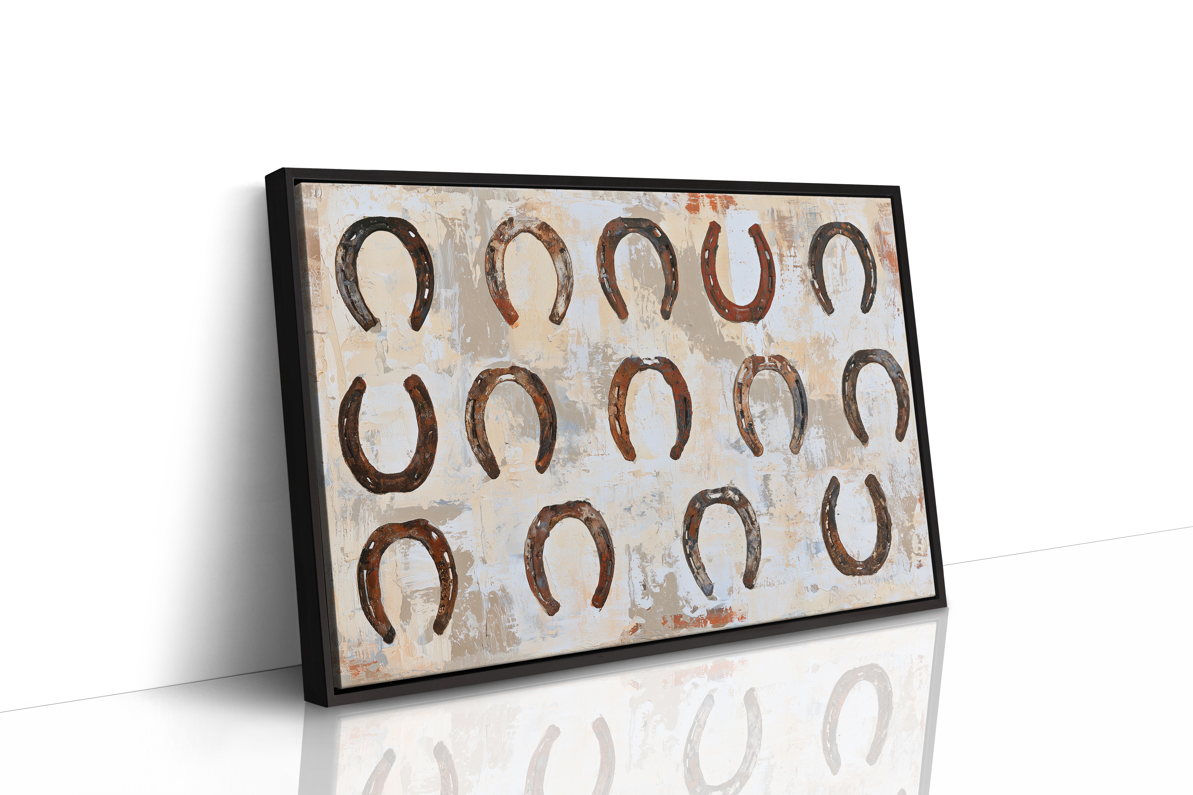 Fourteen Rusted Horseshoes