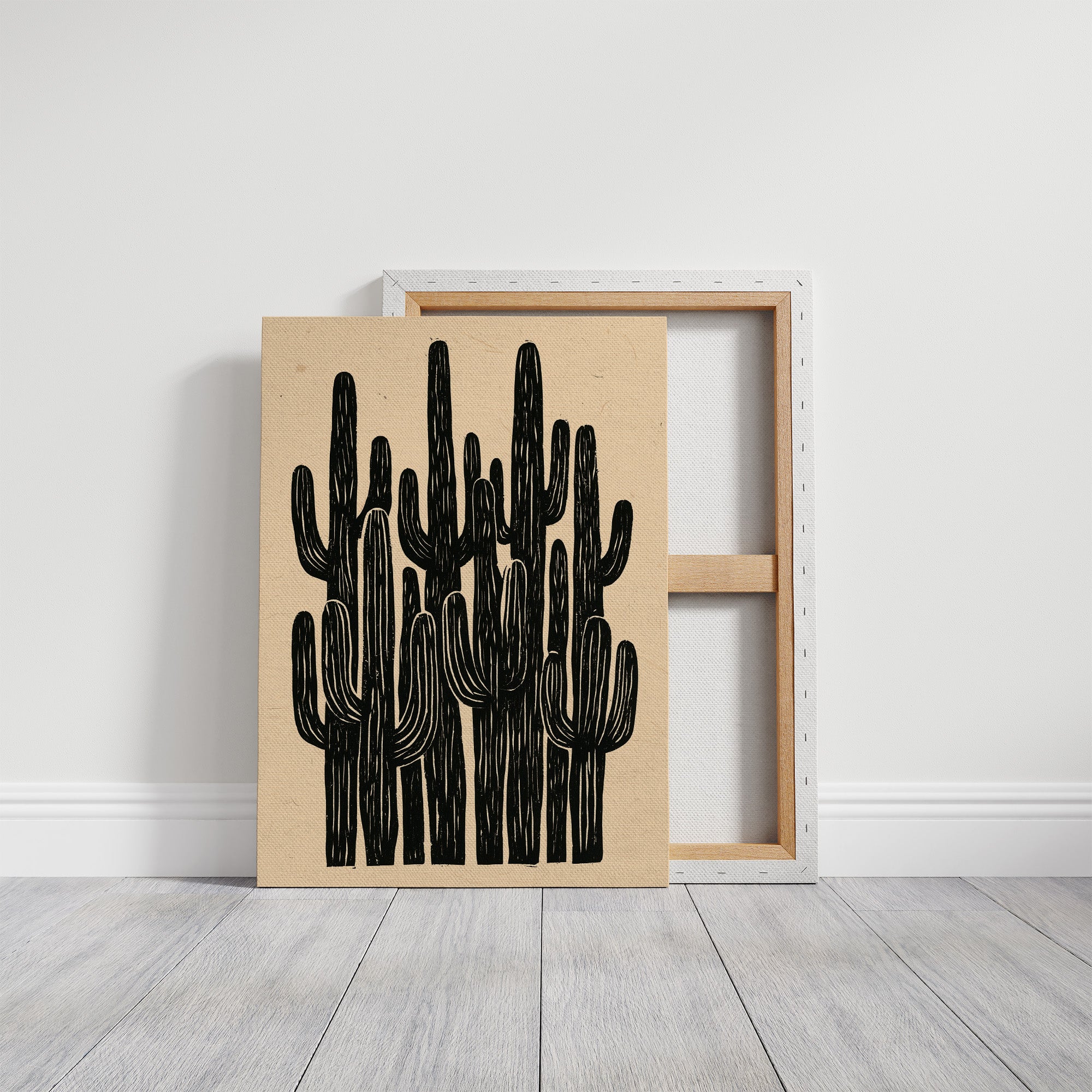 Saguaro Silhouette Block Print