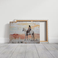 Desert Watcher on White Horse