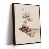 Floating Island Whispers Sepia Secrets