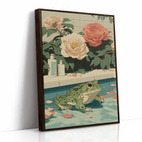 Frog Prince Meets Garden Peonies