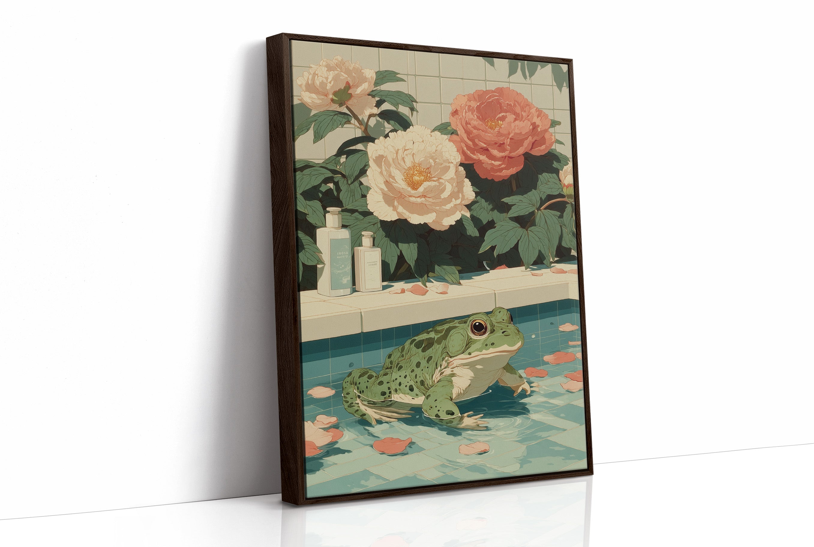 Frog Prince Meets Garden Peonies